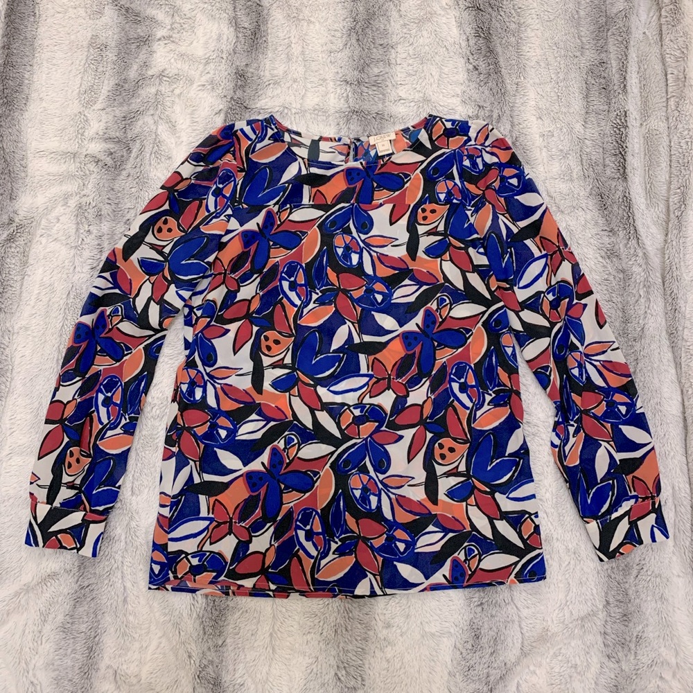 J Crew Colorful Blouse